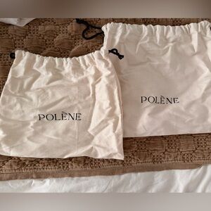Polene Cream Drawstring Bags